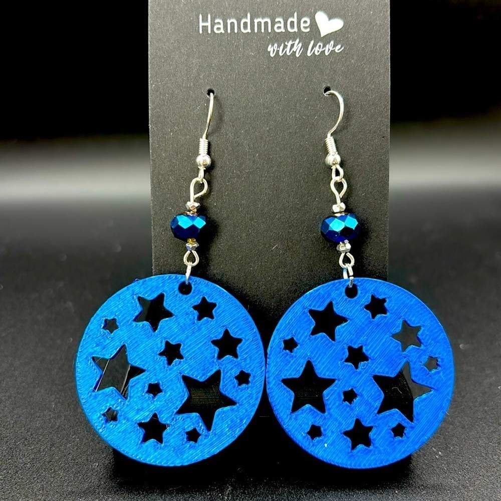 Round Star Earrings